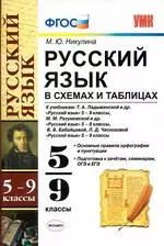 Никулина М.Ю. Русский язык в схемах и таблицах для 5-9 классов ФГОС